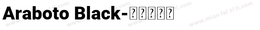 Araboto Black字体转换